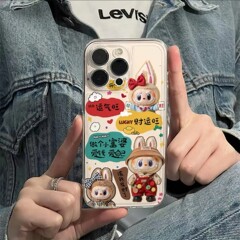 漫画テキストラブブ Apple 16promax 携帯電話ケース iPhone15 オールインクルーシブ 14 透明 13 スペースケース 12
