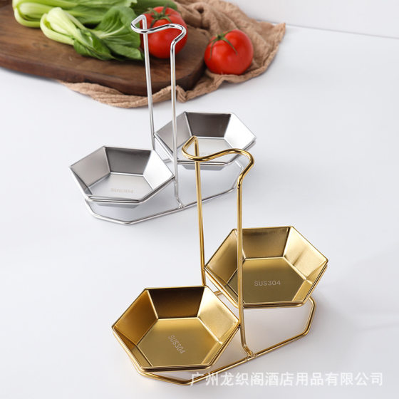 304 stainless steel titanium-plated gold chopsticks public chopsticks rack hot pot soup spoon Colander rack tableware storage rack soup shell rack