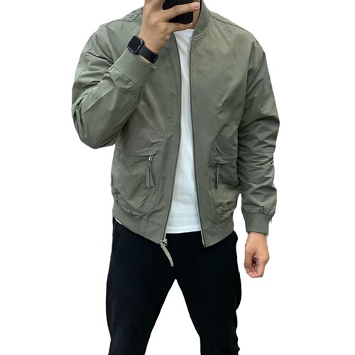 Baseball Collar Jacket for Men - Spring and Autumn New Trend Brand, Ins Inspired Casual Stylish, Matcha Style Long Sleeve, Korean Version Workwear Outerwear