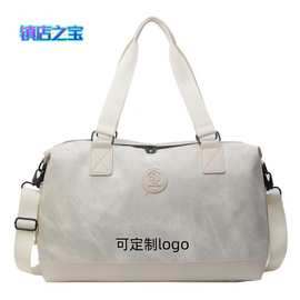 跨境新款旅行包潮流休闲大容量行李收纳袋pu皮单肩手提运动健身包