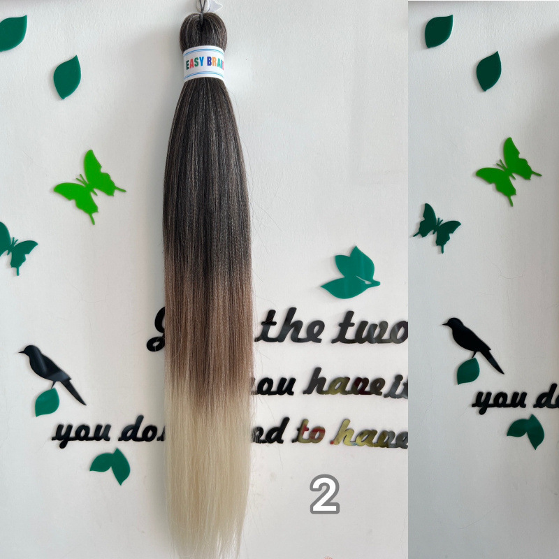 Fijo de baja temperatura de agua caliente FR Easy Braid Fibra química Trenza sucia Multicolor Negro Pechón suave y esponjoso