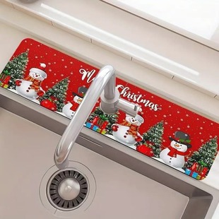 Faucet Diatomaceous Earth Water Barrier Strip Drain Pad Bathroom Absorbent Mat Long Narrow Edge Dry Kitchen Anti-Mold Drain