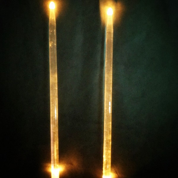 Palillo luminoso 5A tambor conjunto palillo del tambor Jazz tambor martillo fluorescente etapa rendimiento acrílico luminoso palillo del tambor