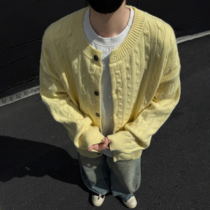 青少年秋冬新品圆领套头针织衫男加厚宽松款2026秋季腈纶运动风罗图片