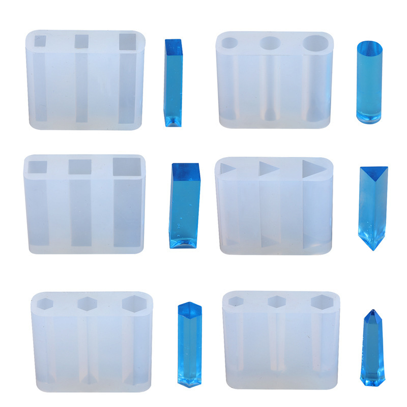 百佳興滴膠吊墜DIY水晶滴膠模具六邊形圓形三角方形硅膠模具