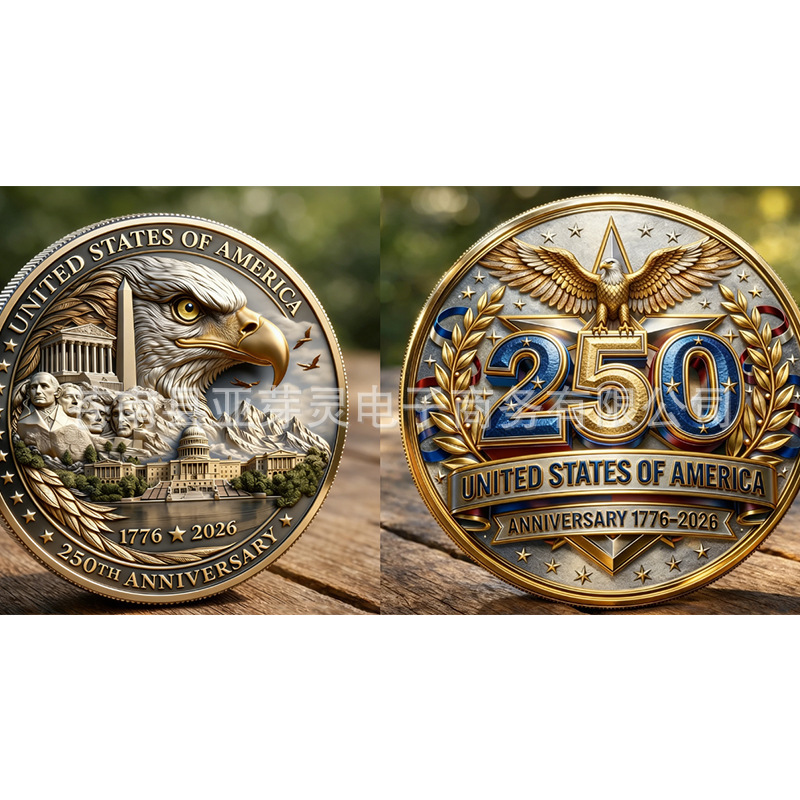 3D Embossed Coins Are a Hot-Selling New Model for Cross-Border Sales, 2026 Metal Coins, 250Th Anniversary Commemorative Coins, Available for Quick Customization 3D Embossed Coins Are a Hot-Selling New Model for Cross-Border Sales, 2026 Metal Coins, 250Th Anniversary Commemorative Coins, Available for Quick Customization