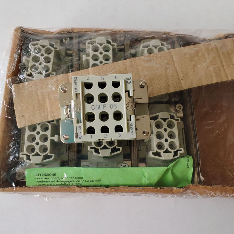 意大利ILME重载联接器CSEF 06 CSHF 06  16A 500V快速接线6孔母端