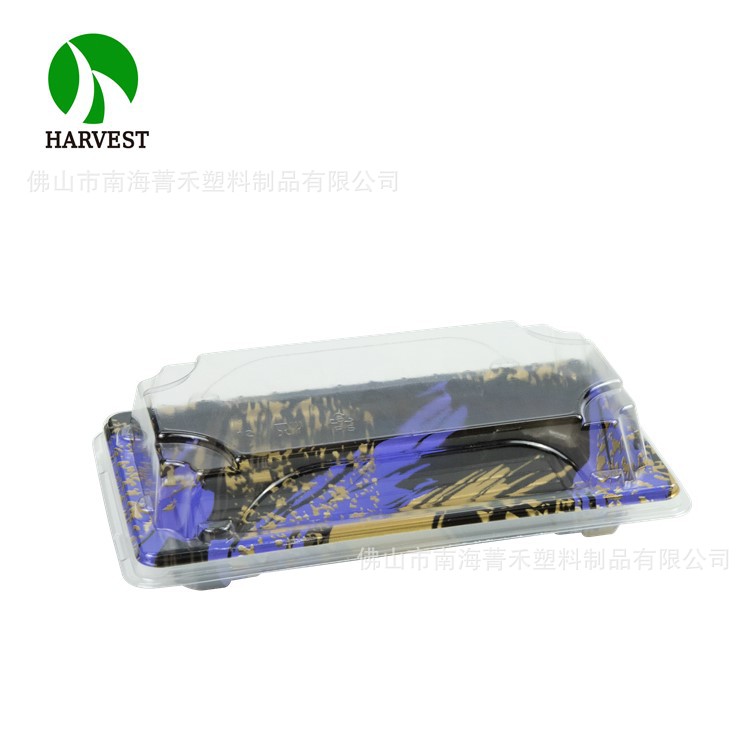 HP-01 厂家批发一次性塑料防雾寿司盒 透明寿司盒产地直销