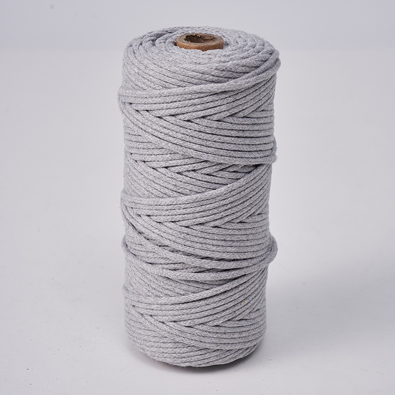 Cuerda de algodón con núcleo de 3mm, ropa de bricolaje, decoración de textiles para el hogar, cordón de algodón, cuerda tejida, tapicería de color, cuerda de algodón con corazón