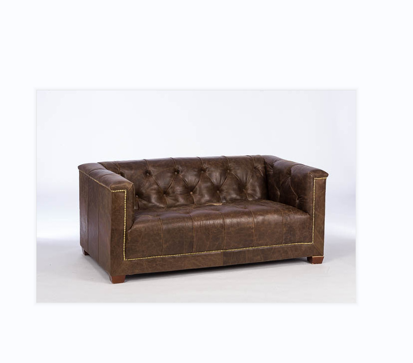 American retro imitation leather simple modern retro sofa Nordic cafe sofa Sayoy sofa