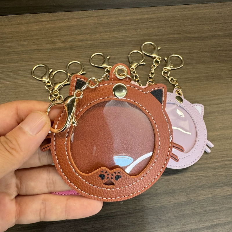 П pendant драгоценная мышка-котик, PVC и кожа с металлической пряжкой, диаметр 58/75 мм