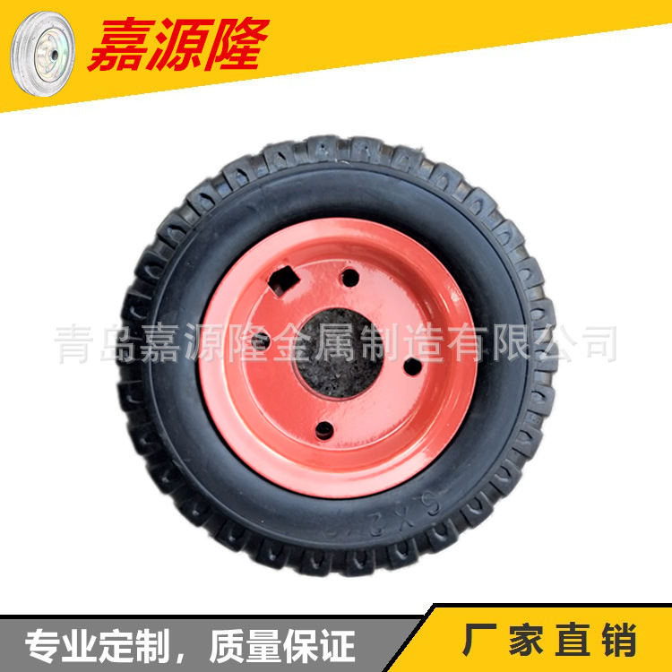 6*2寸实心轮胎 6寸定向脚轮橡胶单轮 工业橡胶轮货源