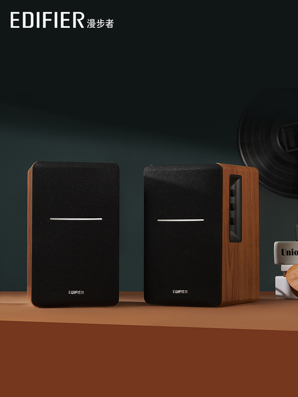 Rambler R1200BT computer audio desktop multimedia desktop Bluetooth speaker 2.0 wooden bookshelf for home