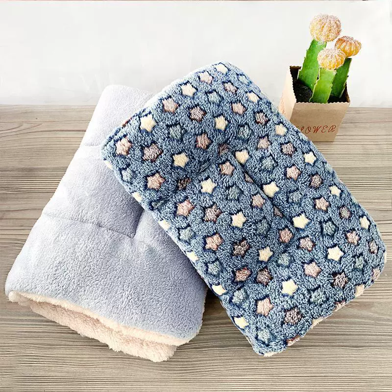 Pet Double-Sided Warming Cushion, Increased Thickness, Multi-Size (13×13–105×71 cm)