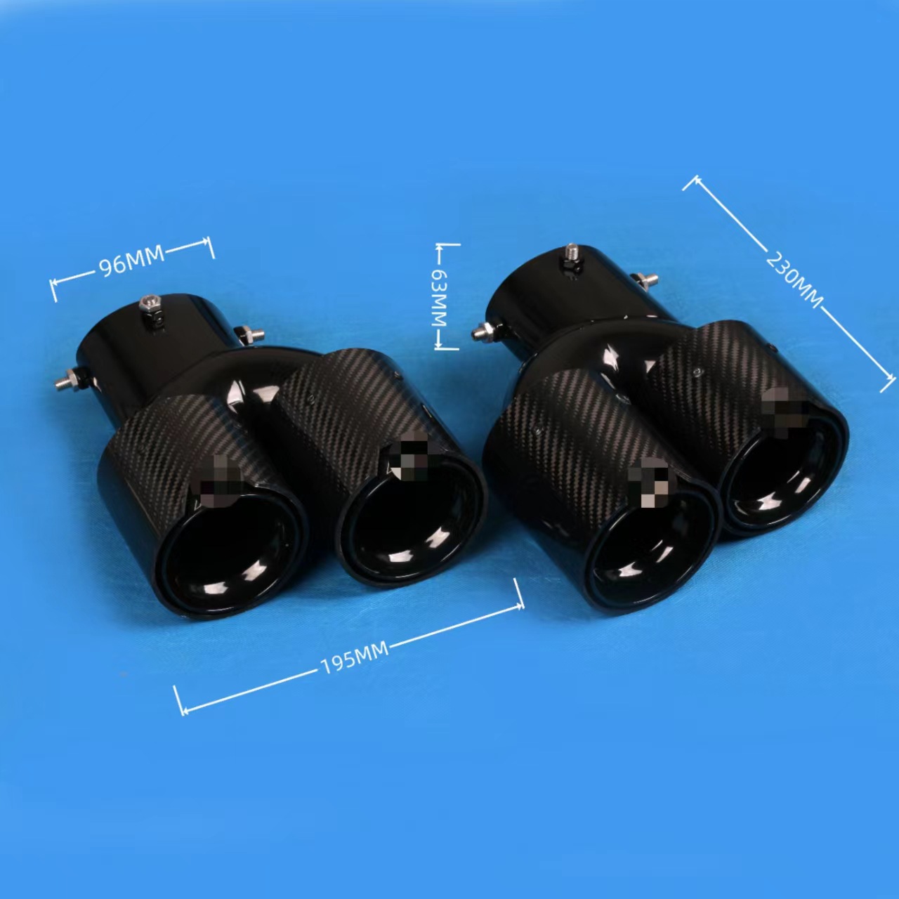 Suitable for Bmw 5 Series G30G38 m Style Carbon Fiber Titanium Black Four-Outlet Exhaust Muffler Modification