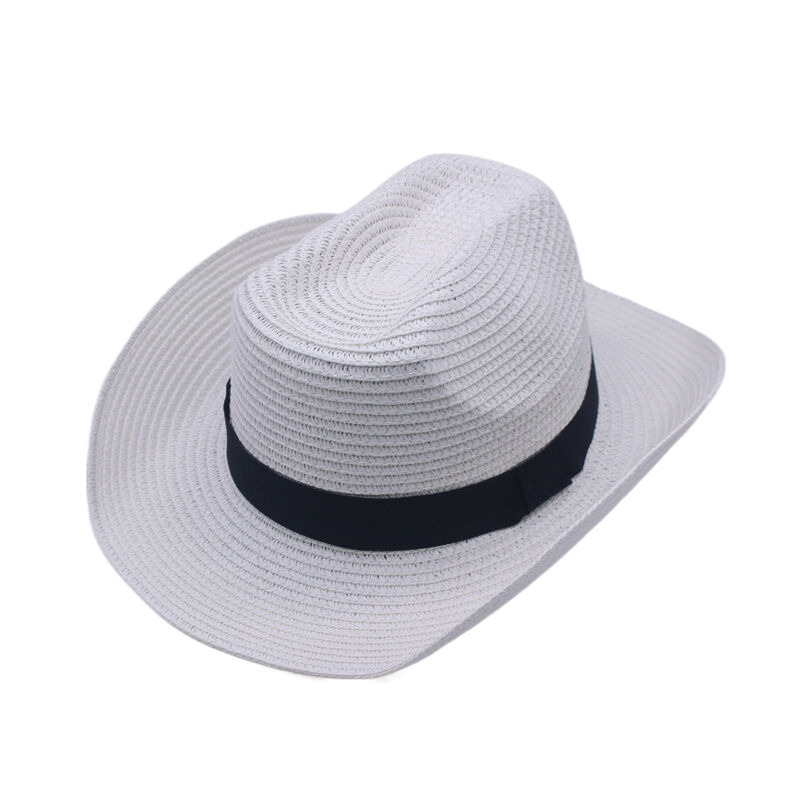 Unisex Basic Solid Color Big Eaves Straw Hat display picture 4