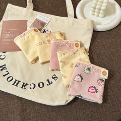 草莓軟糖~內褲純棉女士A類嬰兒棉少女學生全棉抑菌襠三角褲