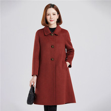 纯羊毛双面羊毛大衣女中长款冬修身显瘦呢大衣羊绒大衣羊毛呢外套