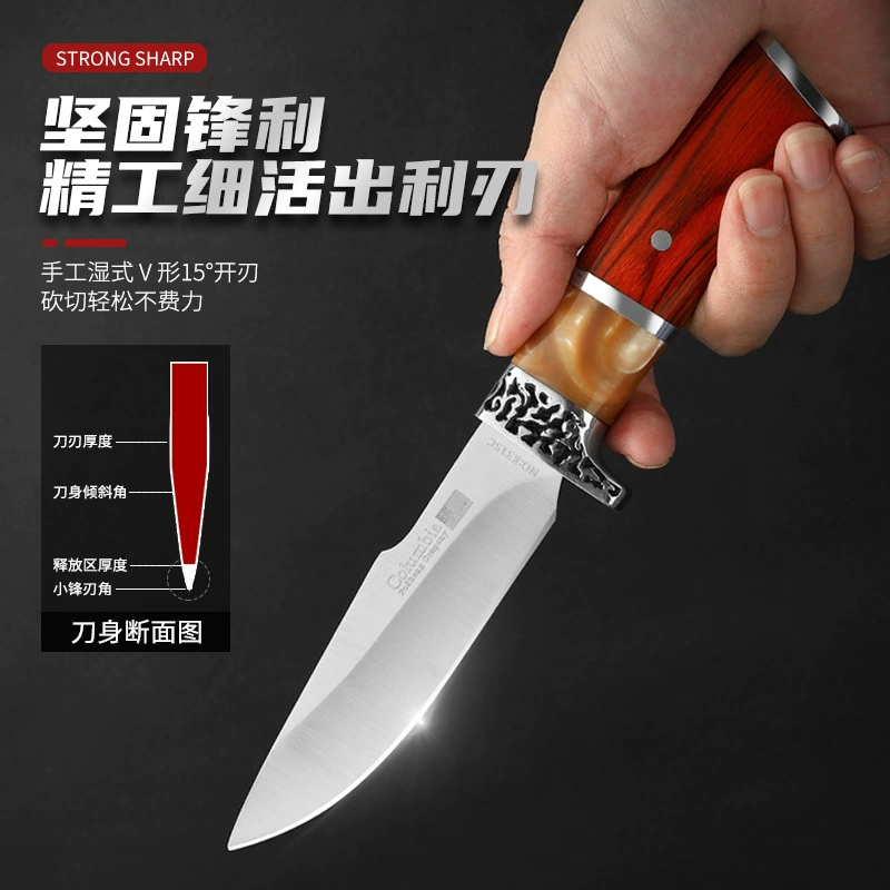 Домашний нож из нержавеющей стали для фруктов, ручной нож для мяса, портативный барбекю-нож, нож для резки говядины и баранины на улице