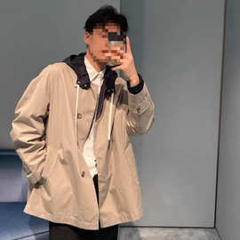 2025春秋痞帅外套男ins高街潮牌港风韩版潮流宽松双面穿夹克