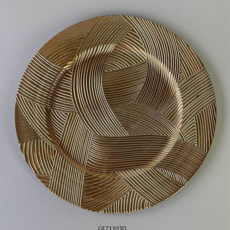 Platos de decoración metálica galvanizados Platos de boda Platos de frutas Platos