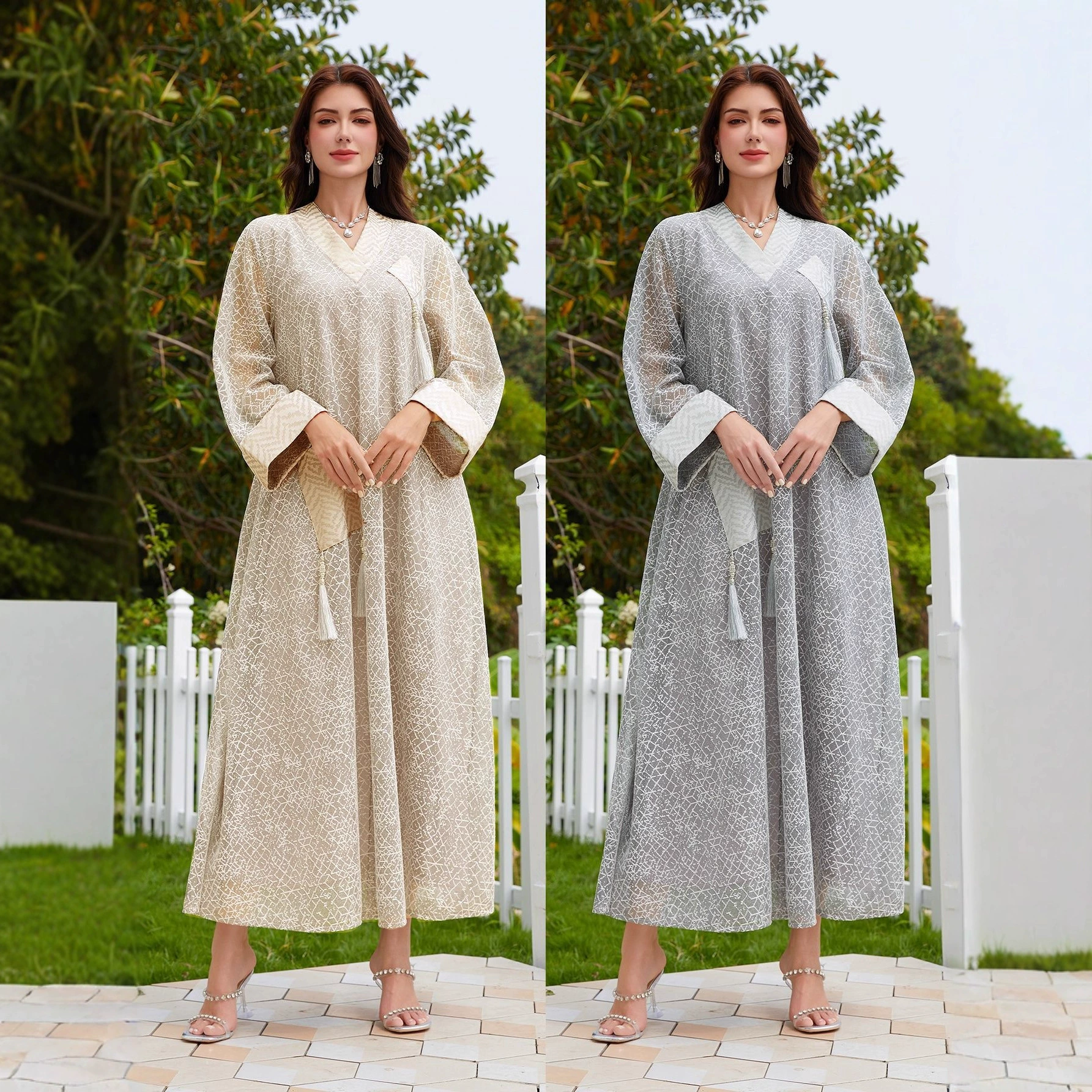 NC47 Amazon трансграничное новое мусульманское платье на Ближнем Востоке, сетчатая подвеска с кисточками, женская длинная юбка, халат в Дубае