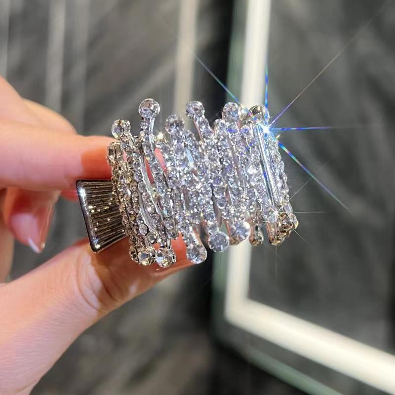 合金水钻黑色马尾夹