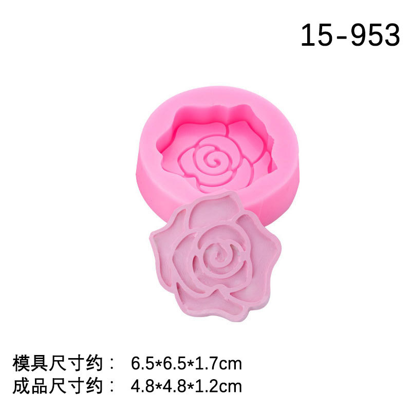 Camelia Rose forma de silicona molde coche aire acondicionado salida aromaterapia vela yeso hecho a mano jabón Accesorios