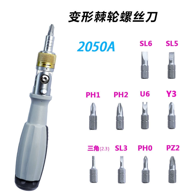 Adjustable transformer, screwdriver, set