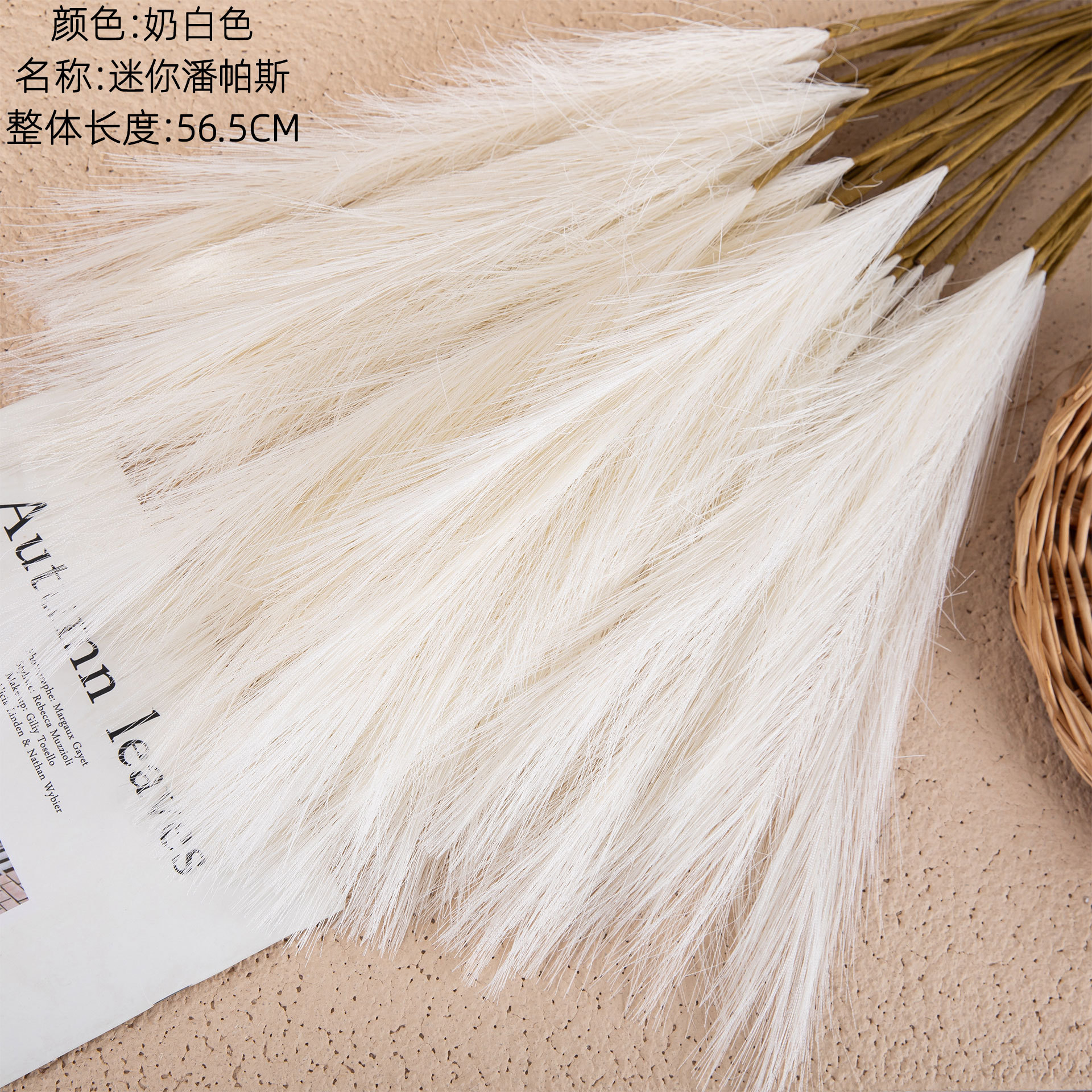 Mini Pampas Reed Grass, Estilo INS, Flores Artificiales, Fabricante, Decoración del Hogar, Boda, Flores Falsas al por Mayor, Plantas Verdes