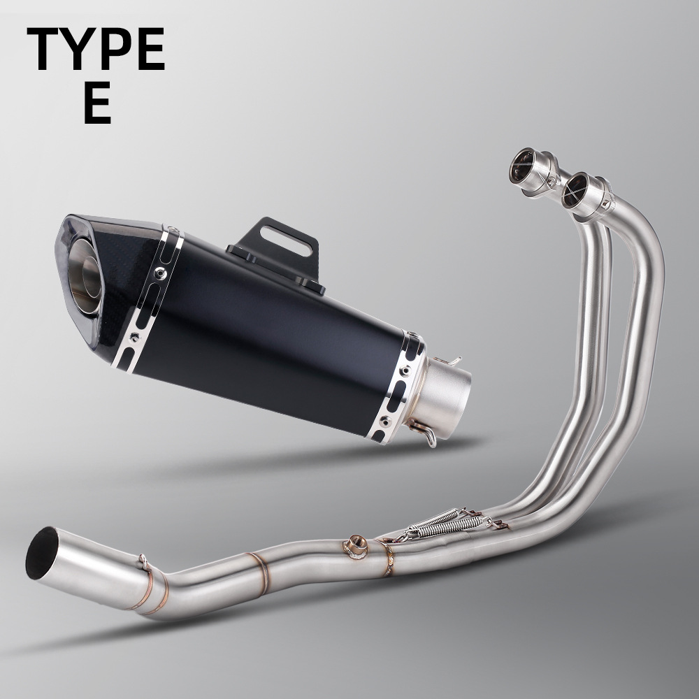 Suitable for Motorcycle Exhaust Pipe Modification Mt03 R25 R3 Front Section Small Tapered Hexagonal Tail Section 16-24 Years