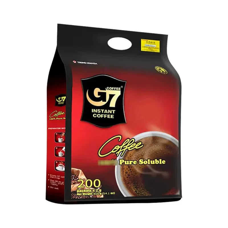G7coffee美式萃取黑咖啡400g/袋装固体饮料速溶diy咖啡无糖下午茶