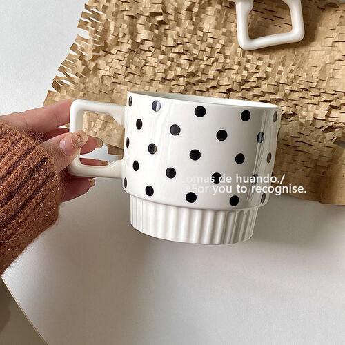ins style mug breakfast coffee ceramic simple Hepburn style office niche cup milk cup coffee cup