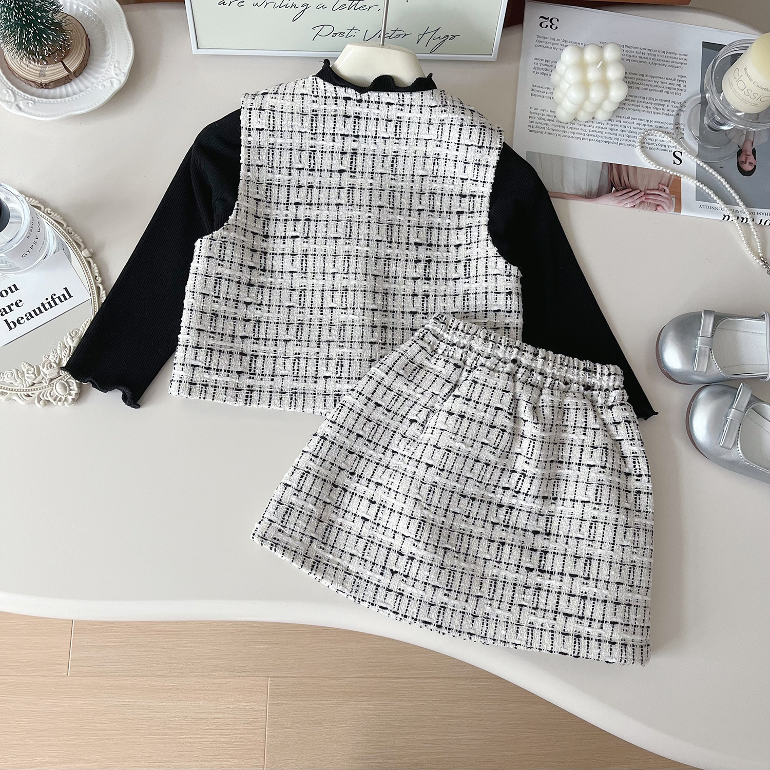 Girls Little Fragrant Style Three Piece Set For Toddler Girls_voghion.com