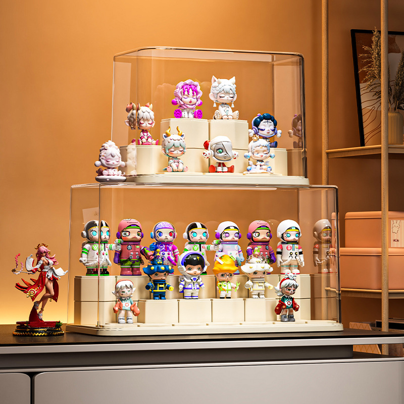 透明盲盒展示架动漫积木盲盒公仔珍藏品防尘手办展示柜模型收纳盒|undefined