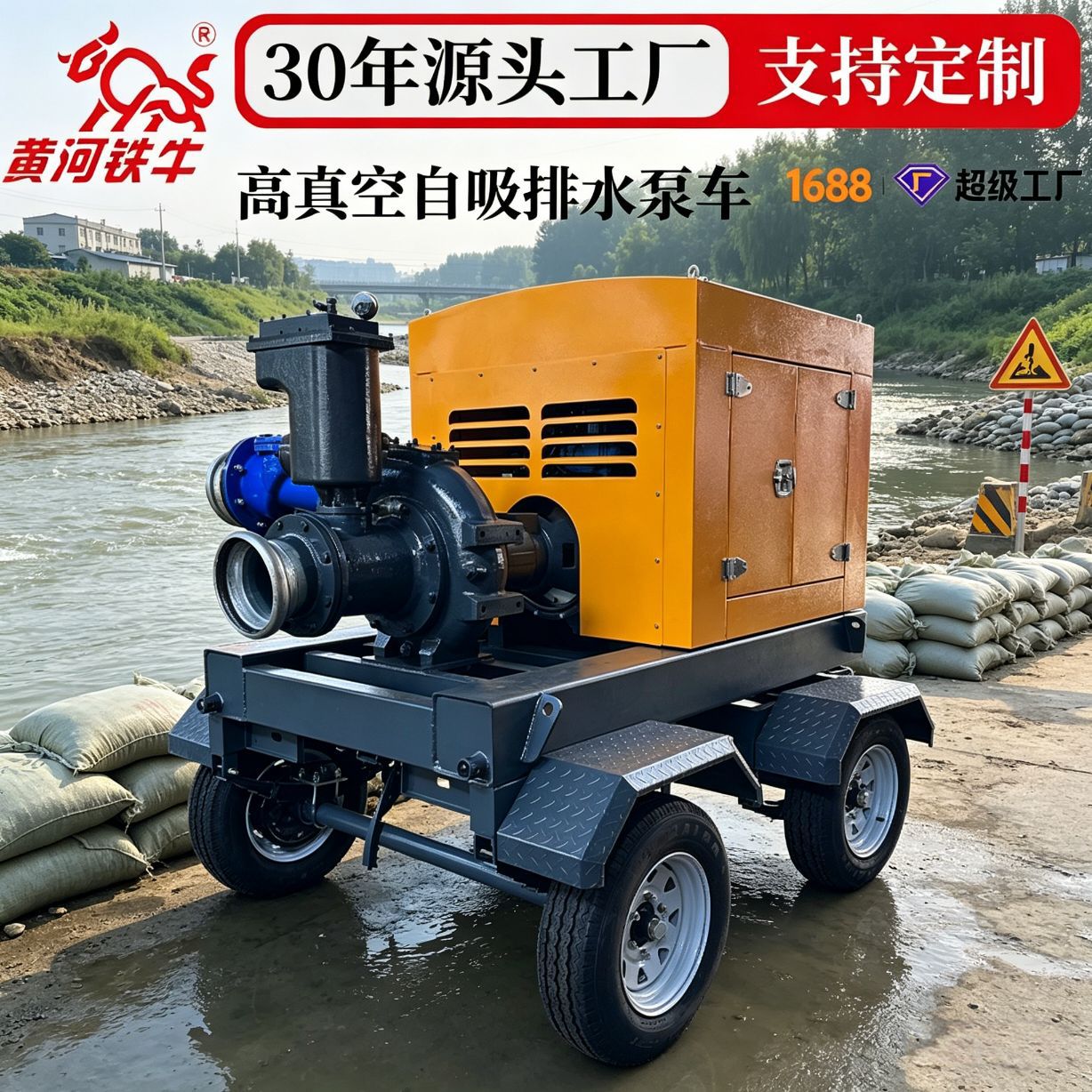 800 立方移动防汛泵车柴油机水泵自吸排水大流量农用灌溉应急排涝
