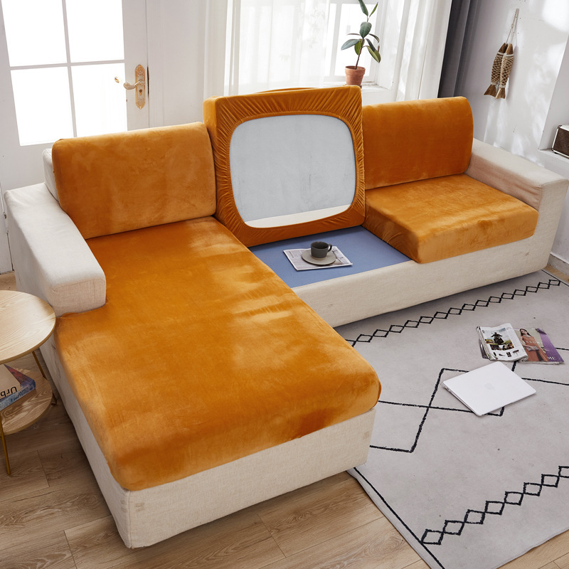 One-Piece Sofa Cover, All-Inclusive Universal Cover, Fabric Sofa Cover, Sponge Chaise Sofa Cushion Cover