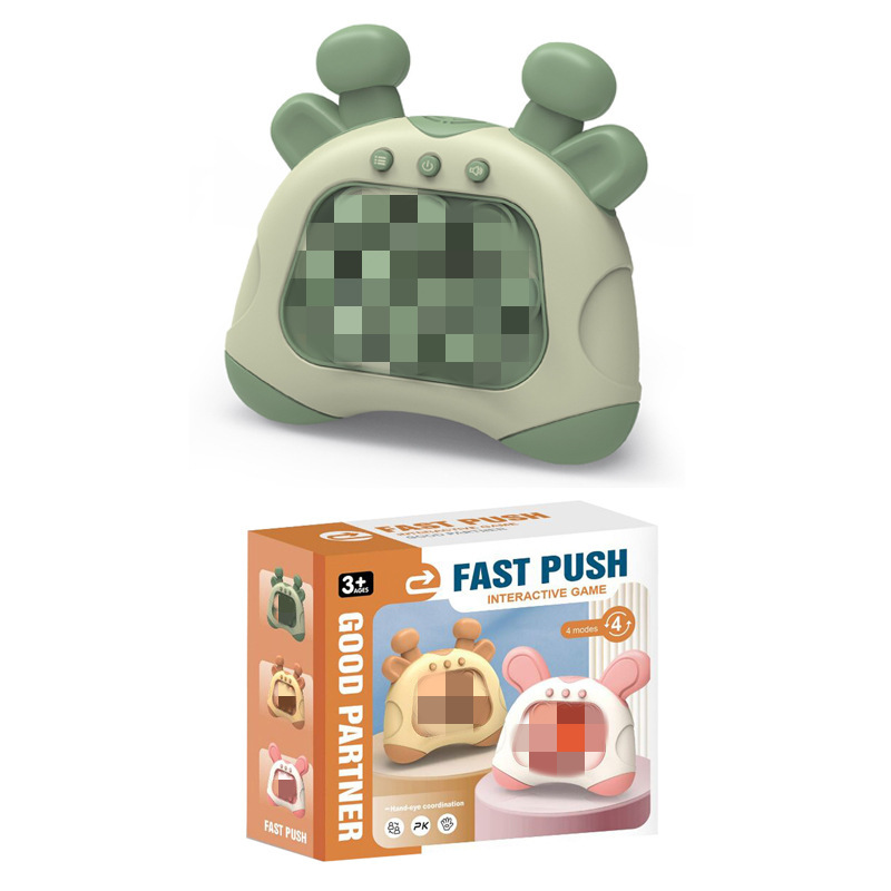 Máquina de juego de rompecabezas de música de empuje de Venta caliente de Amazon para empujar rápido ratón matando pionero hámster niños juguetes de descompresión