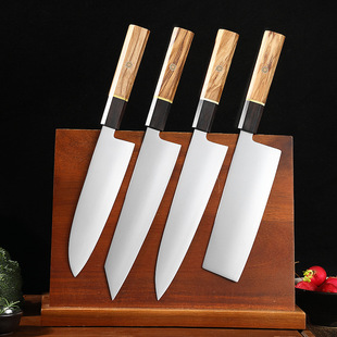 Foreign Trade Export Octagonal Handle Kitchen Knife Slicing Knife Gy-10 Powder Steel Kitchen Knife Household Knife Chef's Special Meat Cleaver