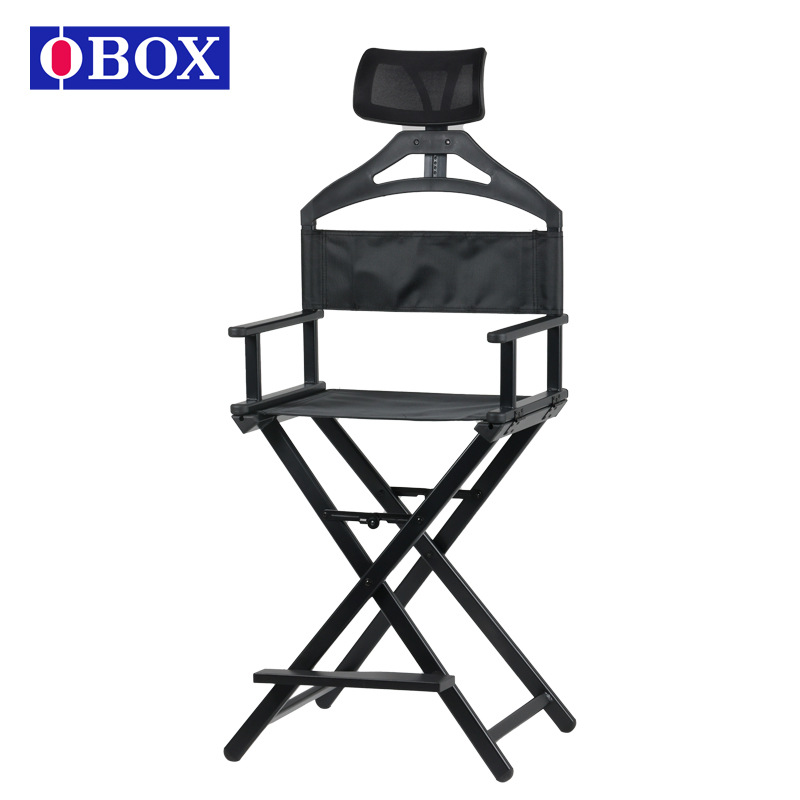 Fabricante Qihui al por mayor silla plegable de aleación de aluminio maquillaje red estudio maquillaje al aire libre taburetes de director portátil