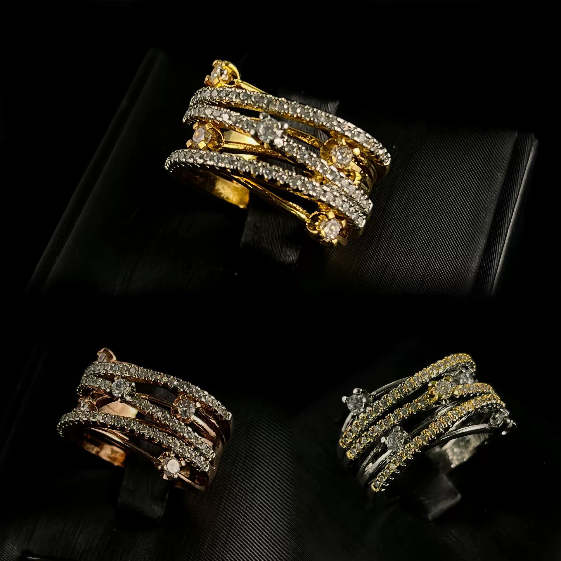 Fashionable accessory, universal copper ring, light luxury style, 3 colors