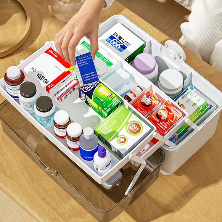 Japanese medicine box household large capacity multi-layer medicine box full set emergency medical and medical storage medicine box