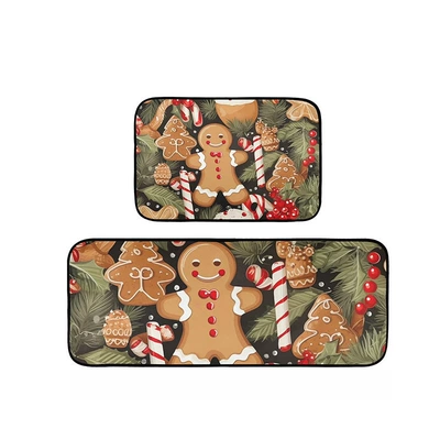Two-Piece Mat Set Avtomobil döşəmə paspasları - christmas-8-4060cm-new-diatom-mud