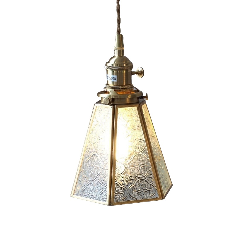 Tiffany Retro Latón Vidrio Antiguo Casa de familia junto a la cama Café Bar Restaurante Bar Salón de té Araña