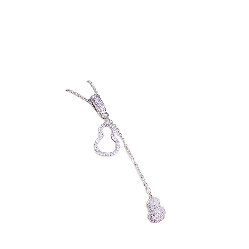 Golden gourd pendant necklace women's clavicle chain high-end diamond necklace fashion ins niche design jewelry trend
