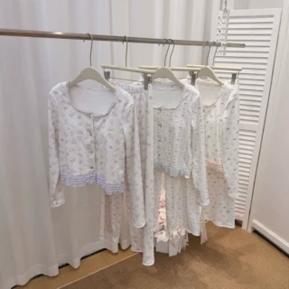2026秋冬季可爱卡通印花海岛绒睡衣加厚保暖可外穿家居服套装