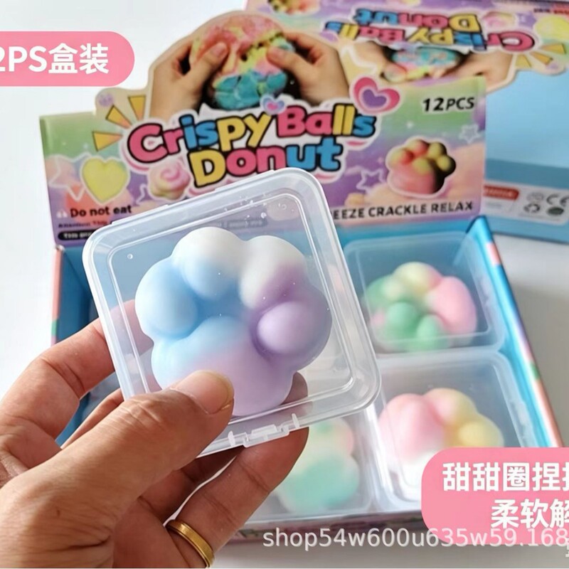 Cross-border bestseller: Crispy donut stress-relief toy, macaron, cat paw chocolate, crunchy stress-relief gadget Cross-border bestseller: Crispy donut stress-relief toy, macaron, cat paw chocolate, crunchy stress-relief gadget