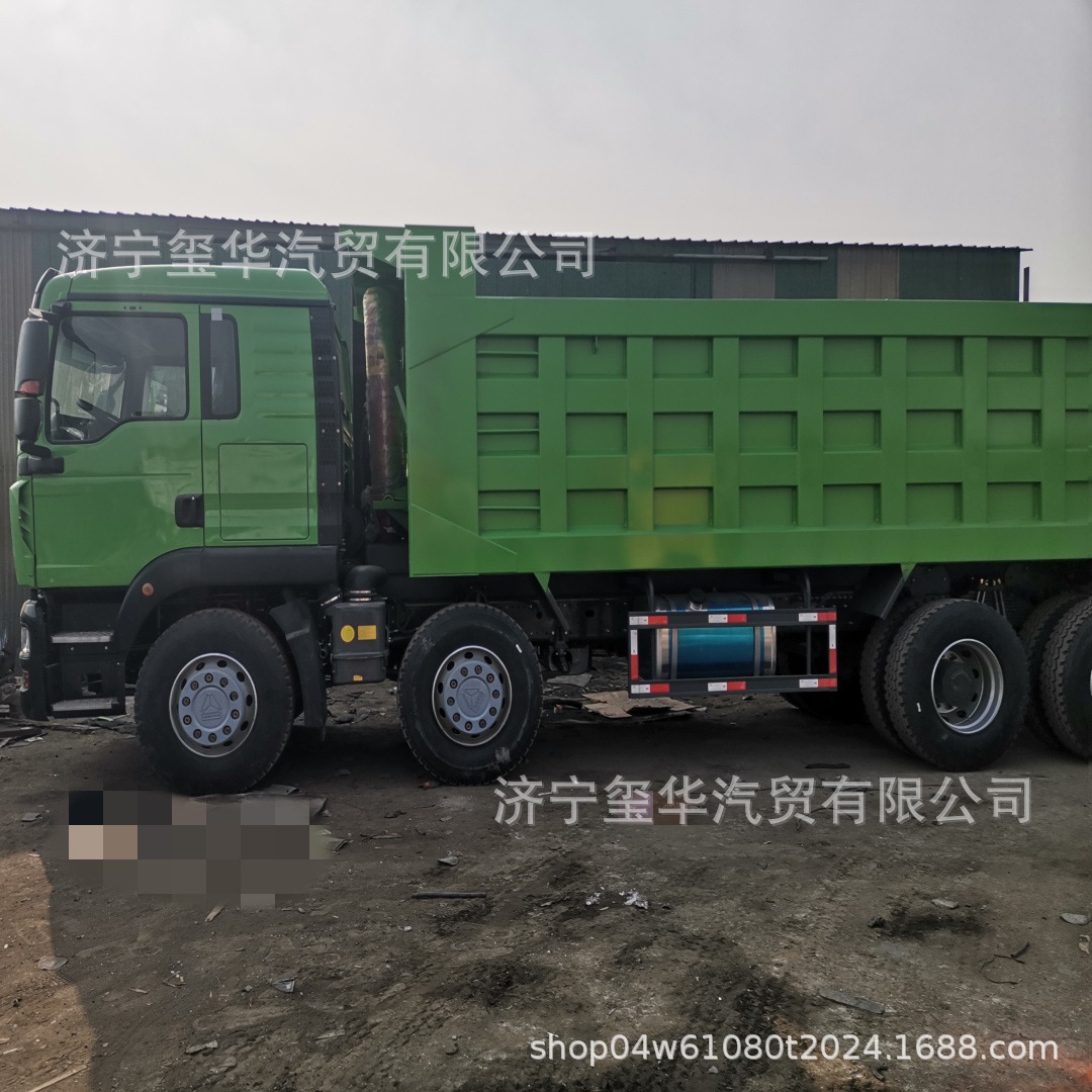 Cross-Border Second-Hand Howo Dump Truck, Howo Tx12-Wheel Sand and Gravel Self-Unloading Transport Truck, Rear-Dump Heavy Truck