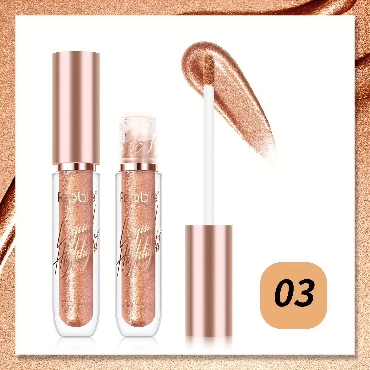 USHAS cross-border spot FS293A líquido de alto brillo reparación lagrimal gusano de seda acostado para iluminar el color líquido de reparación natural tridimensional