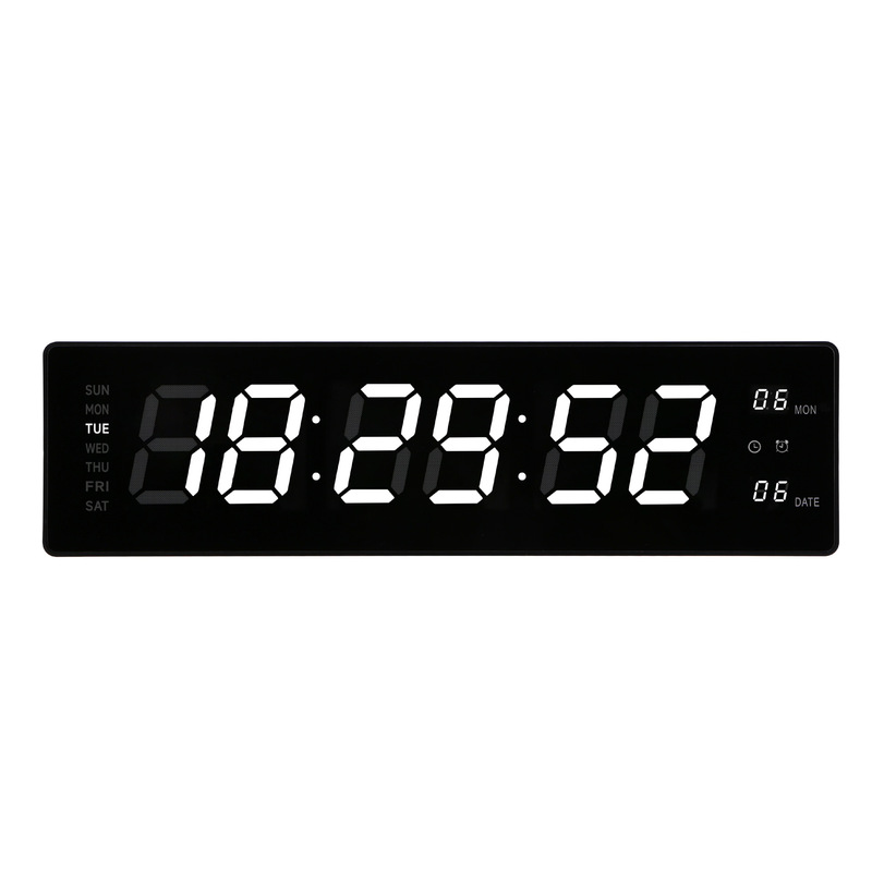 2025 新しいクロスボーダー特別な壁時計長方形の壁時計リビングルーム寝室現代英語電子時計メーカー卸売|undefined